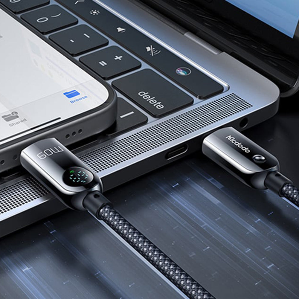 Kabel za podatke i punjenje USB-C - USB-C McDodo CA-4780 Display, 60W, 1.2m, Crni