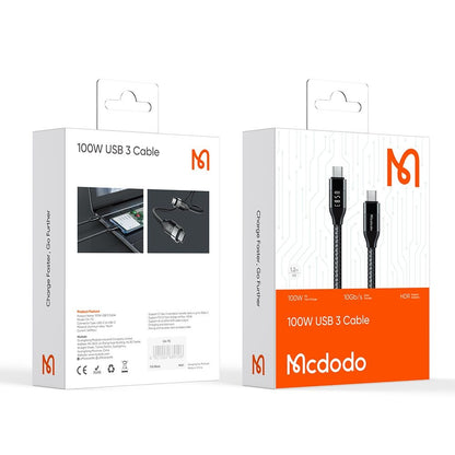 Kabel za podatke i punjenje USB-C - USB-C McDodo CA-7132, 100W, 1.2m, Crni