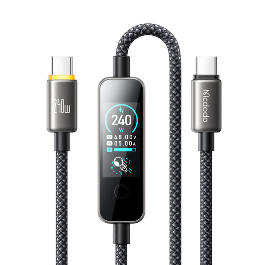 USB-C - USB-C McDodo CA-8750 Display kabel za prijenos podataka i punjenje, 240W, 1.2m, crni