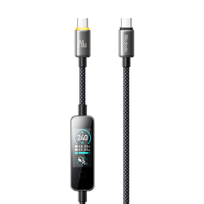 USB-C - USB-C McDodo CA-8750 Display kabel za prijenos podataka i punjenje, 240W, 1.2m, crni