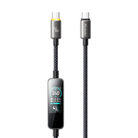 USB-C - USB-C McDodo CA-8750 Display kabel za prijenos podataka i punjenje, 240W, 1.2m, crni