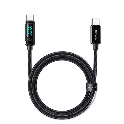 Kabel za podatke i punjenje USB-C - USB-C McDodo CA-8820 Display, 100W, 1.2m, Crni
