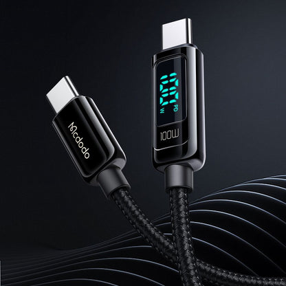 Kabel za podatke i punjenje USB-C - USB-C McDodo CA-8820 Display, 100W, 1.2m, Crni