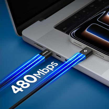 Kabel za podatke i punjenje USB-C - USB-C Spigen EB10010CCA, 100W, 1m, Crni ACA11103