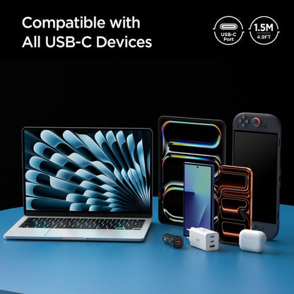 Kabel za prijenos podataka i punjenje USB-C - USB-C Spigen EB10015CC, 100W, 1.5m, Bijeli ACA10420
