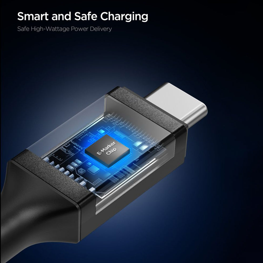 Kabel za podatke i punjenje USB-C - USB-C Spigen EB10015CC, 100W, 1.5m, Crni ACA10421