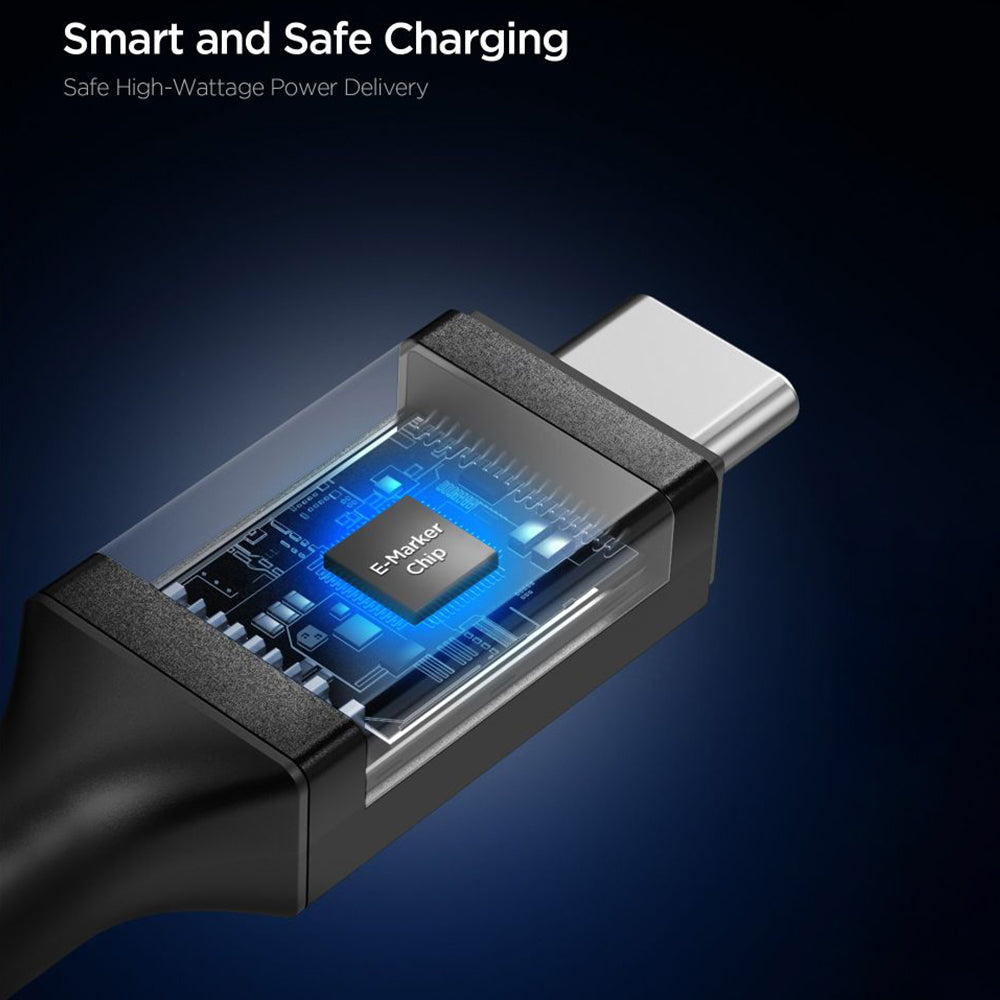 Kabel za podatke i punjenje USB-C - USB-C Spigen EB10020CC, 100W, 2m, Crni