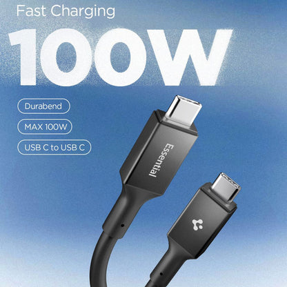 Kabel za podatke i punjenje USB-C - USB-C Spigen EB10020CC, 100W, 2m, Crni
