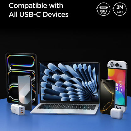 Kabel za podatke i punjenje USB-C - USB-C Spigen EB10020CC, 100W, 2m, Crni