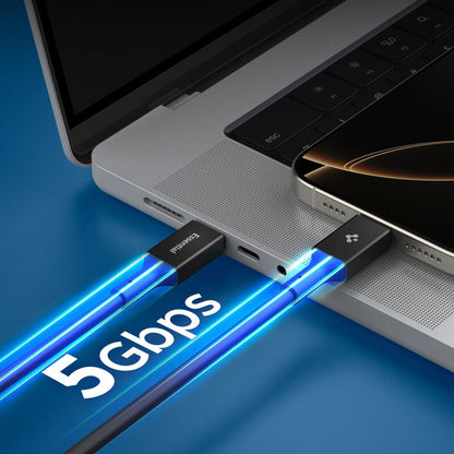 Kabel za podatke i punjenje USB-C - USB-C Spigen EB10020CC, 100W, 2m, Crni