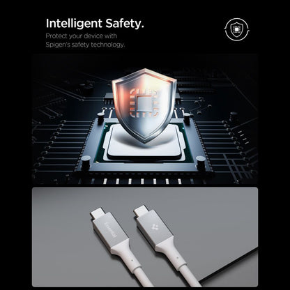 Kabel za prijenos podataka i punjenje USB-C - USB-C Spigen EB24012CC, 240W, 1.2m, Bijeli