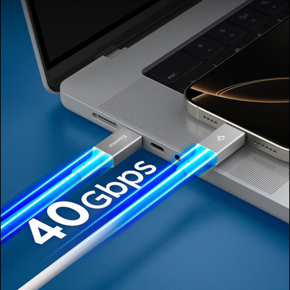 Kabel za prijenos podataka i punjenje USB-C - USB-C Spigen EB24012CC, 240W, 1.2m, Bijeli