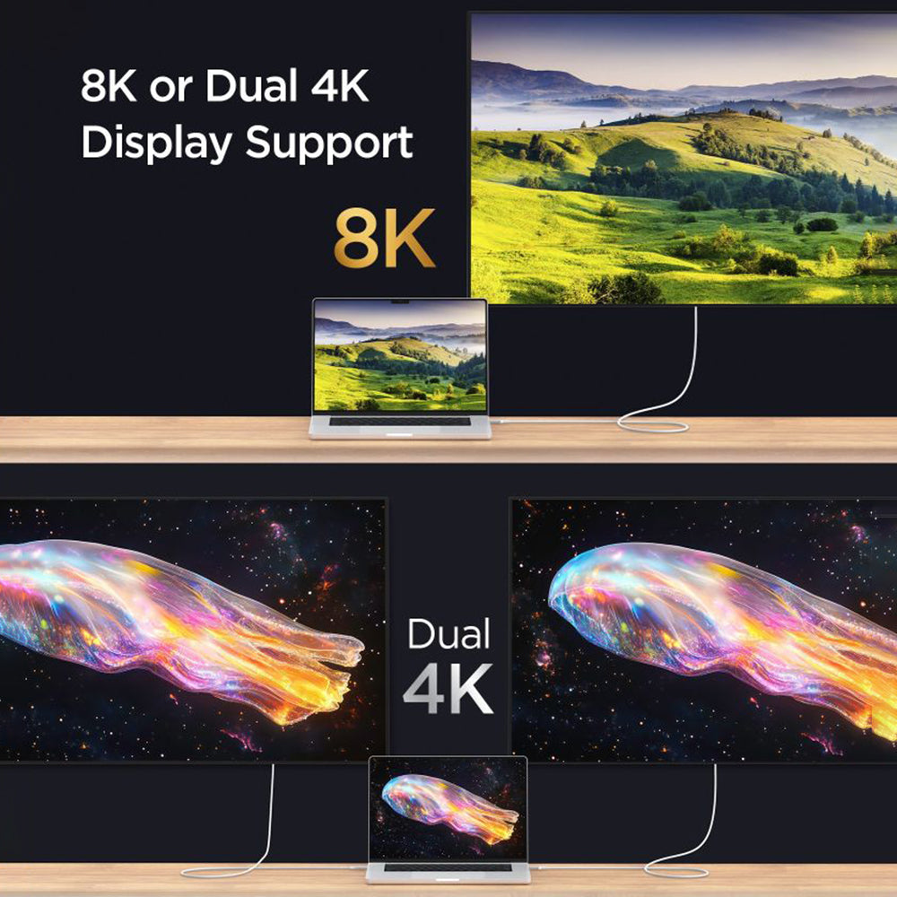 Kabel za prijenos podataka i punjenje USB-C - USB-C Spigen EB24012CC, 240W, 1.2m, Bijeli