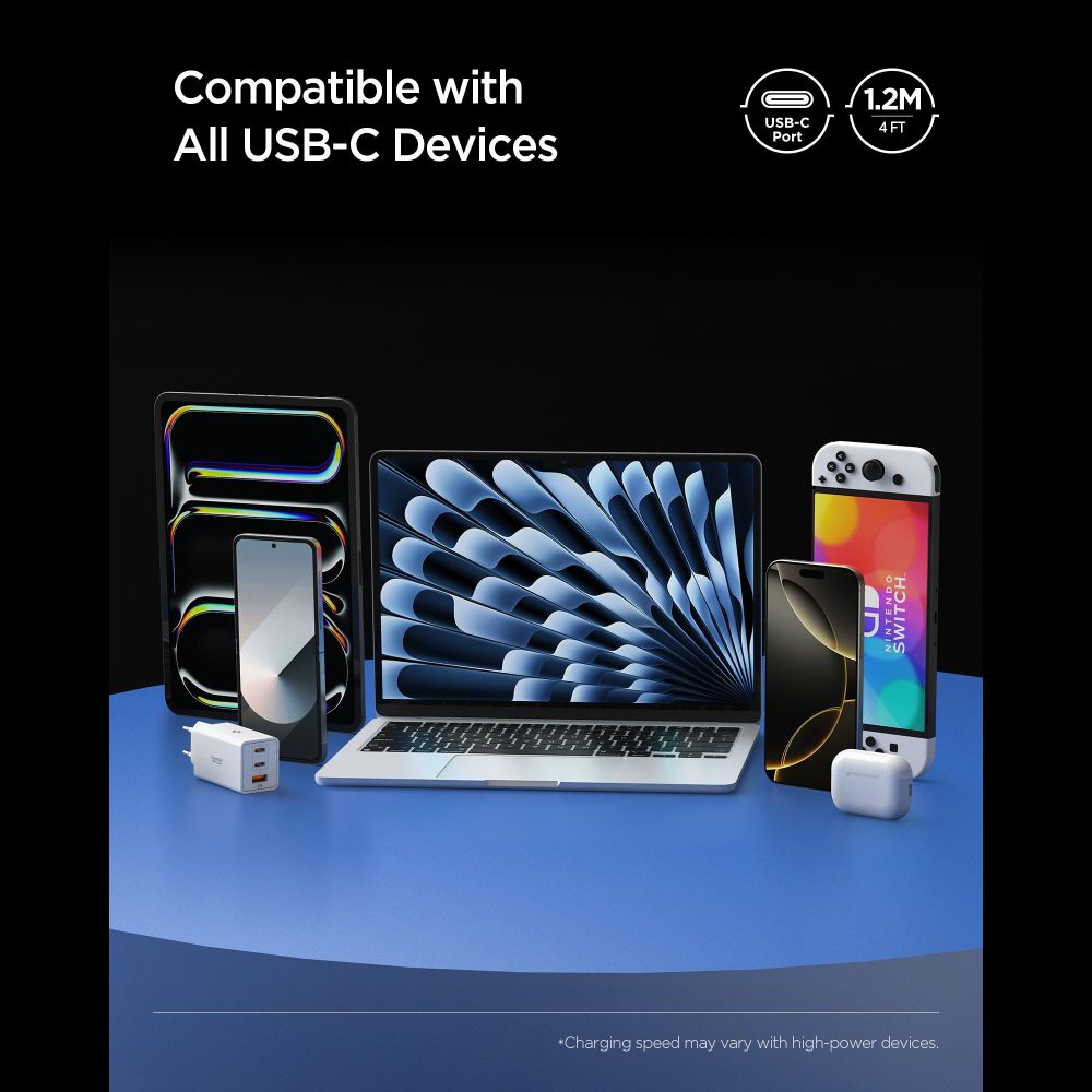 Kabel za prijenos podataka i punjenje USB-C - USB-C Spigen EB24012CC, 240W, 1.2m, Crni