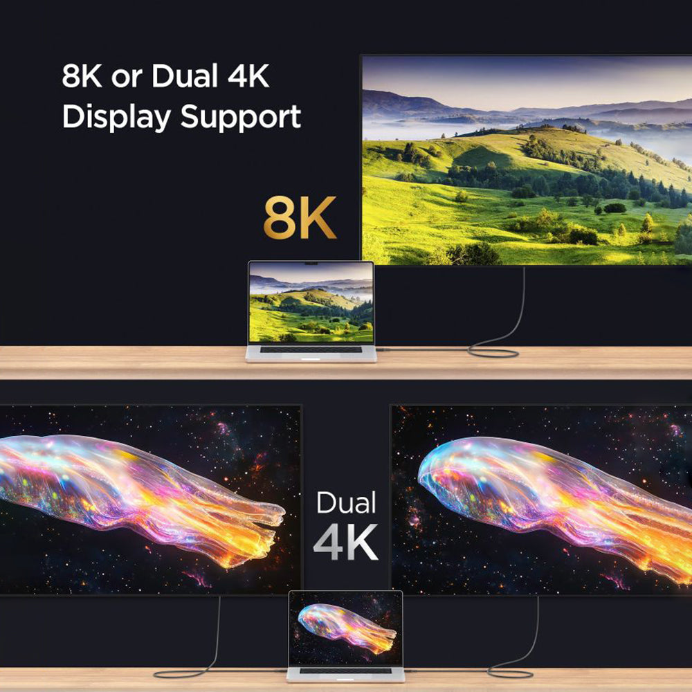 Kabel za prijenos podataka i punjenje USB-C - USB-C Spigen EB24015CC, 240W, 1.5m, Bijeli ACA10422