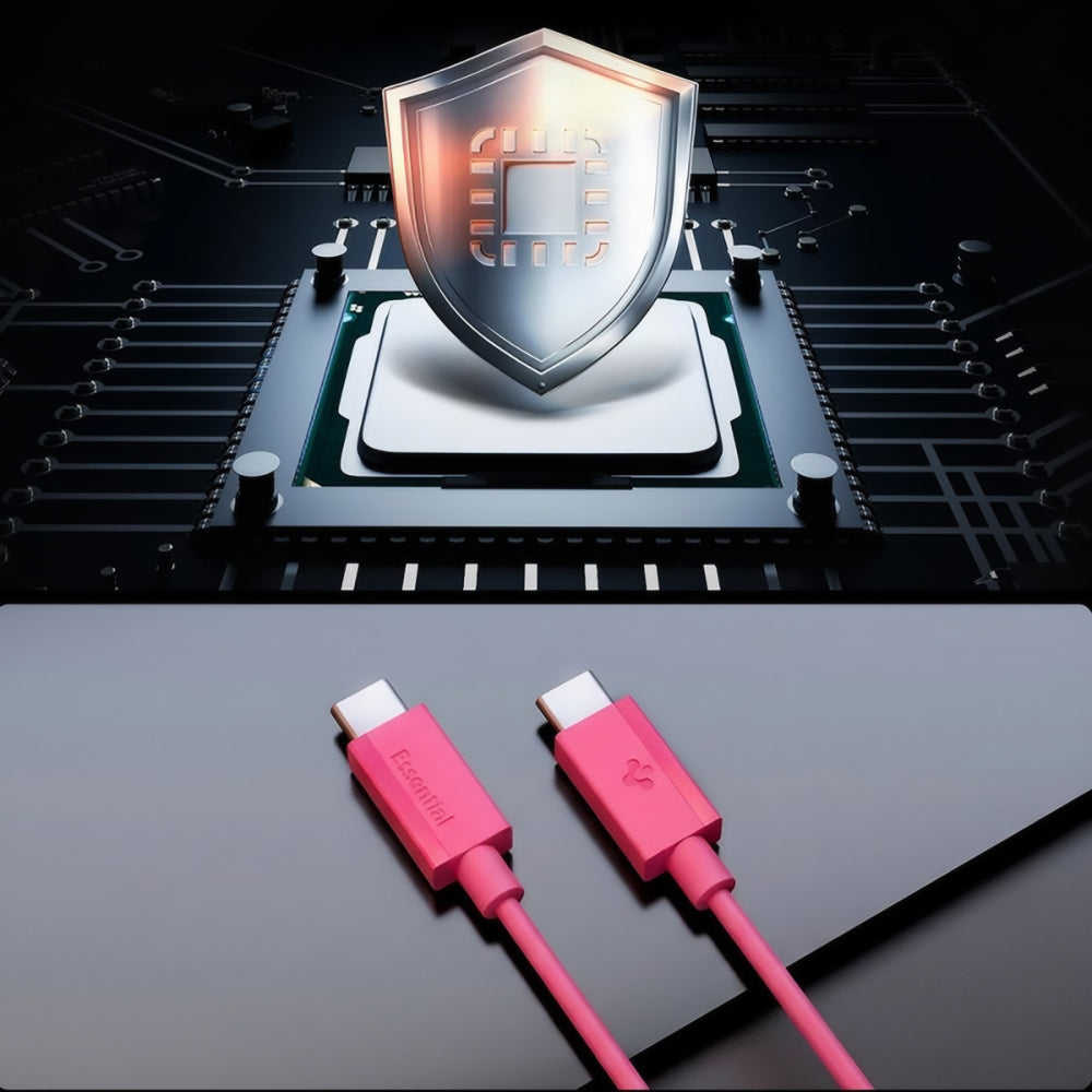 USB-C - USB-C kabel za prijenos podataka i punjenje Spigen EB6010CC, 60W, 1m, Ružičasta ACA10414