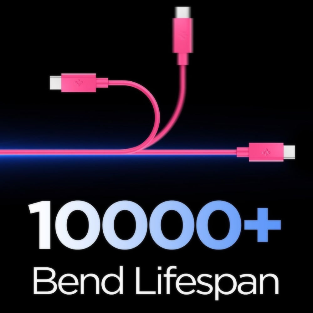 USB-C - USB-C kabel za prijenos podataka i punjenje Spigen EB6010CC, 60W, 1m, Ružičasta ACA10414