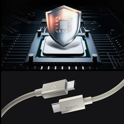 USB-C - USB-C kabel za prijenos podataka i punjenje Spigen EB6015CC, 60W, 1.5m, Titan Siva ACA10419