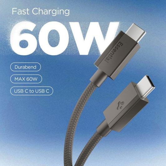 USB-C - USB-C kabel za prijenos podataka i punjenje Spigen EB6015CC, 60W, 1.5m, Siva ACA10418
