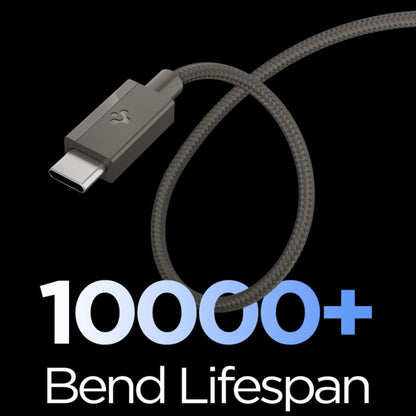 USB-C - USB-C kabel za prijenos podataka i punjenje Spigen EB6015CC, 60W, 1.5m, Siva ACA10418