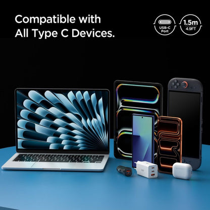 USB-C - USB-C kabel za prijenos podataka i punjenje Spigen EB6015CC, 60W, 1.5m, Siva ACA10418