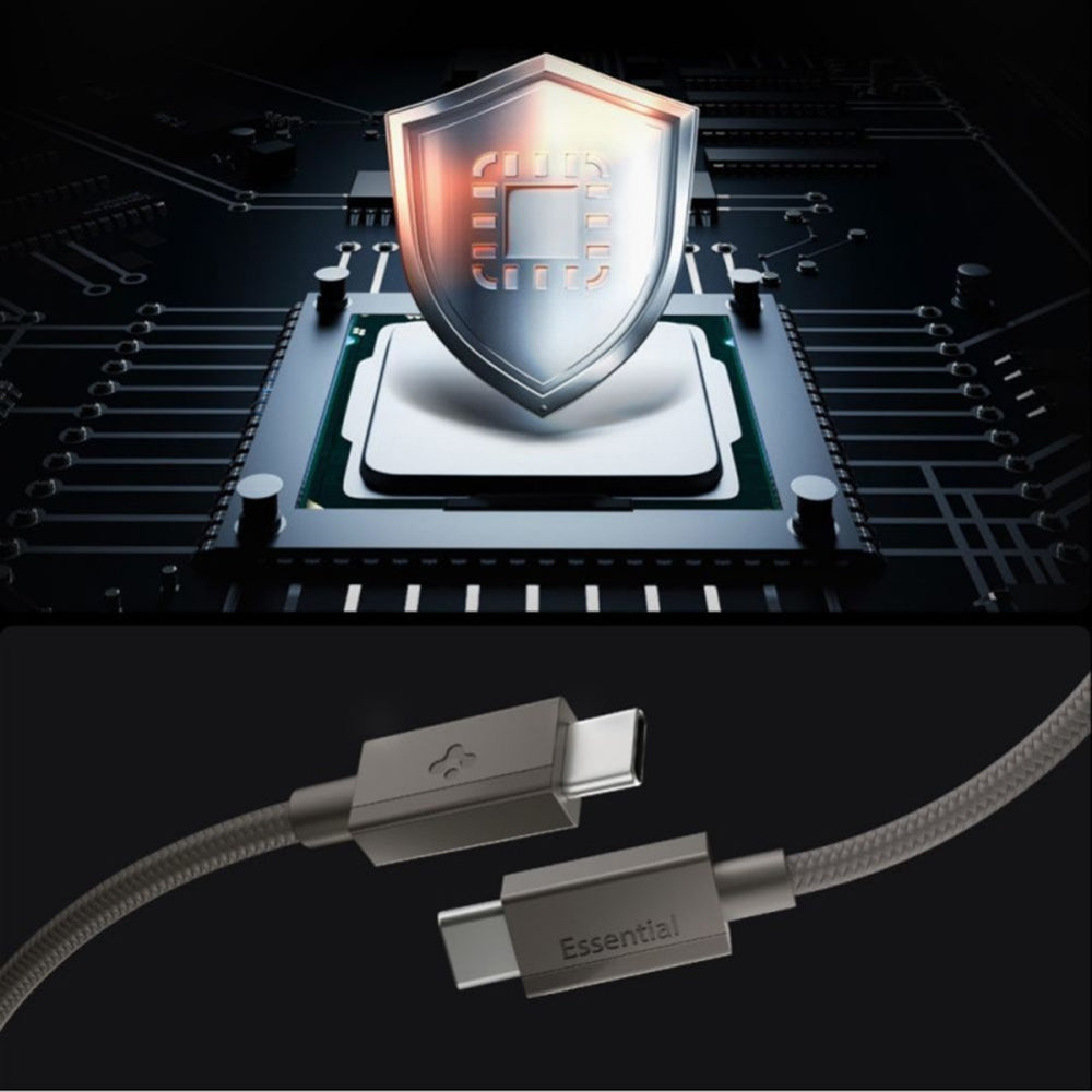 USB-C - USB-C kabel za prijenos podataka i punjenje Spigen EB6015CC, 60W, 1.5m, Siva ACA10418