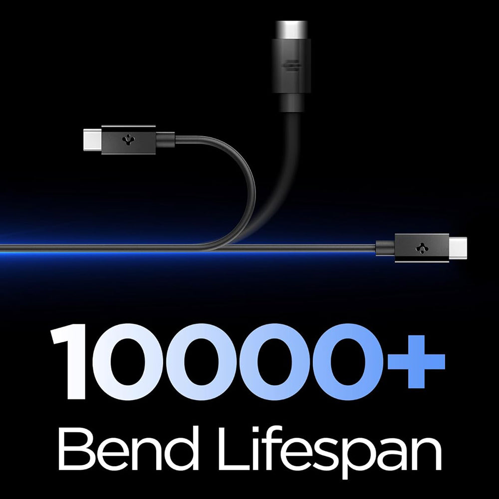 USB-C - USB-C kabel za prijenos podataka i punjenje Spigen EB6015CC, 60W, 1.5m, Crni ACA10417