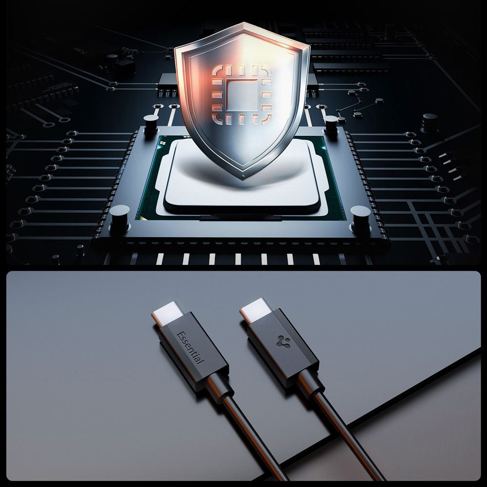 Kabel za podatke i punjenje USB-C - USB-C Spigen Essential, 60W, 1m, Crni