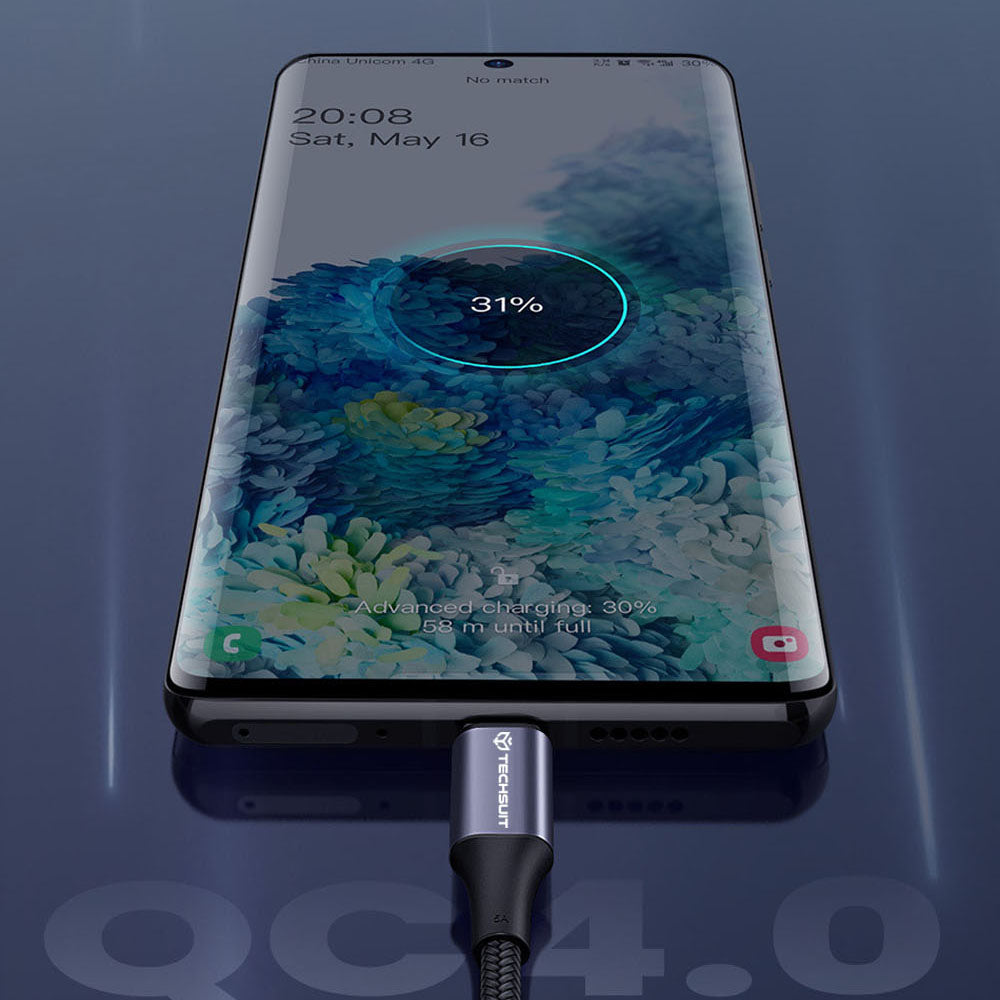 Kabel za podatke i punjenje USB-C - USB-C Techsuit PCB018, 100W, 1m, Crni