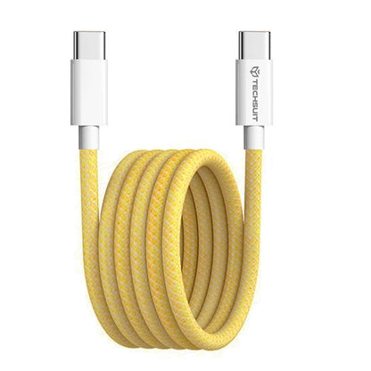 Kabel za podatke i punjenje USB-C - USB-C Techsuit PCB114D, 60W, 1m, Žuti