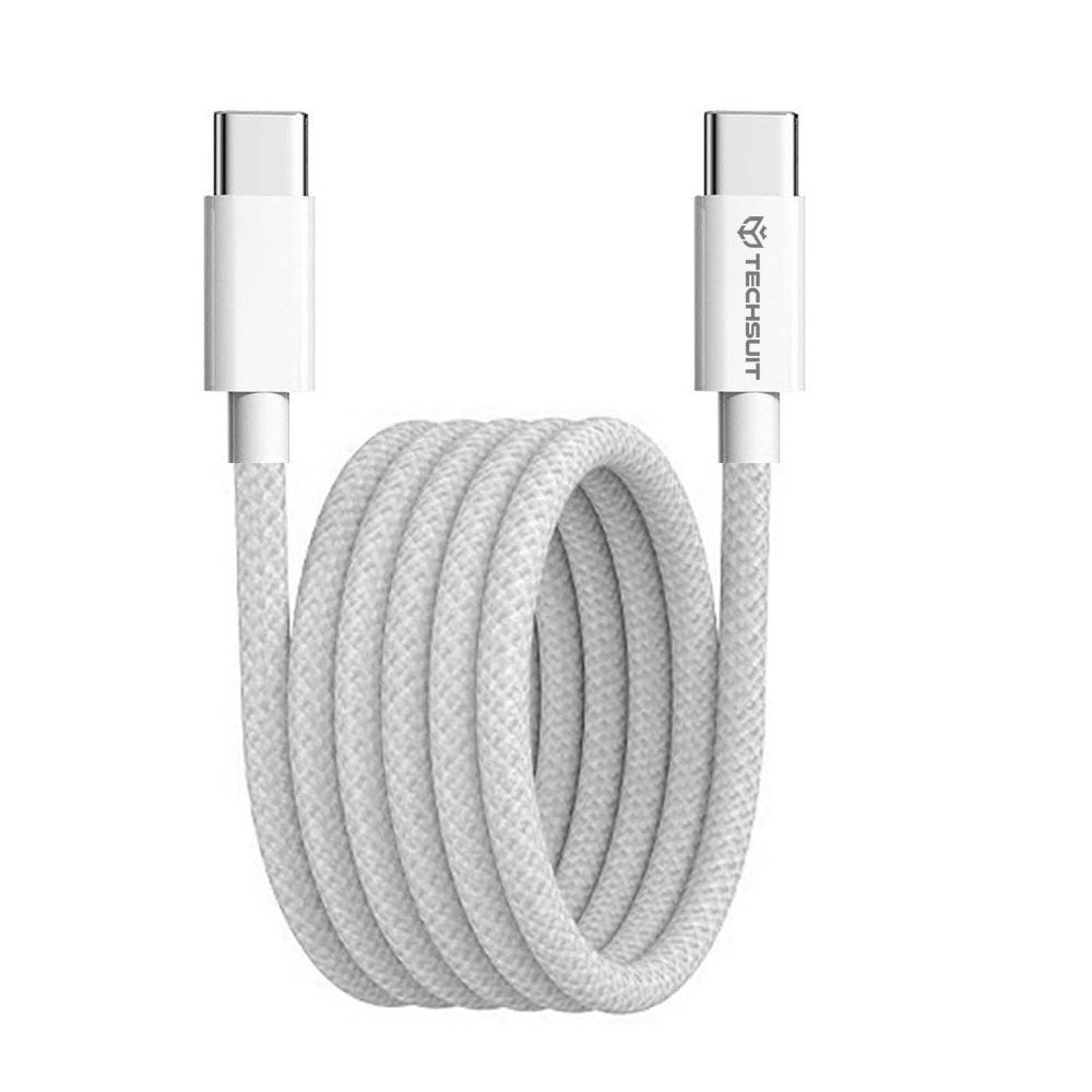 Kabel za podatke i punjenje USB-C - USB-C Techsuit PCB114D, 60W, 1m, Sivi