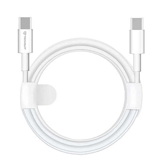 Kabel za prijenos podataka i punjenje USB-C - USB-C Techsuit PCB130, 60W, 1m, Bijeli