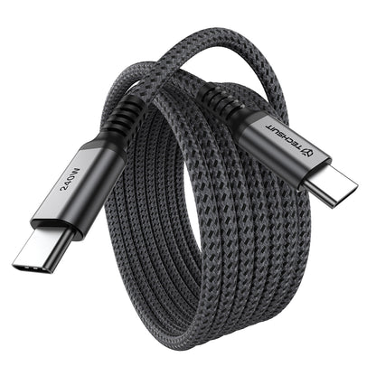 USB-C kabel za prijenos podataka i punjenje - USB-C Techsuit TitanSync Pro CX2, 240W, 2m, Siva