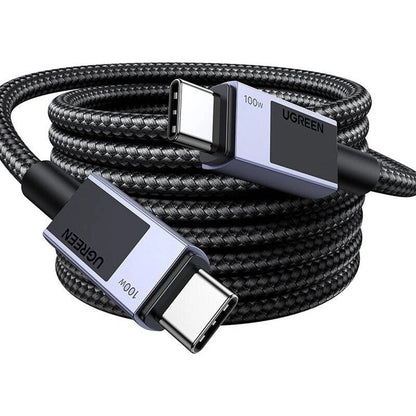 Kabel za prijenos podataka i punjenje USB-C - USB-C UGREEN L512, 100W, 1m, Sivi