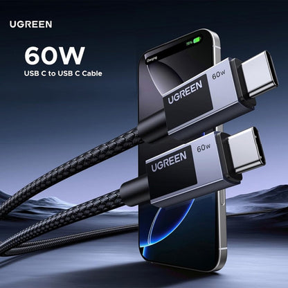 Kabel za podatke i punjenje USB-C - USB-C UGREEN L524, 60W, 1m, Sivi