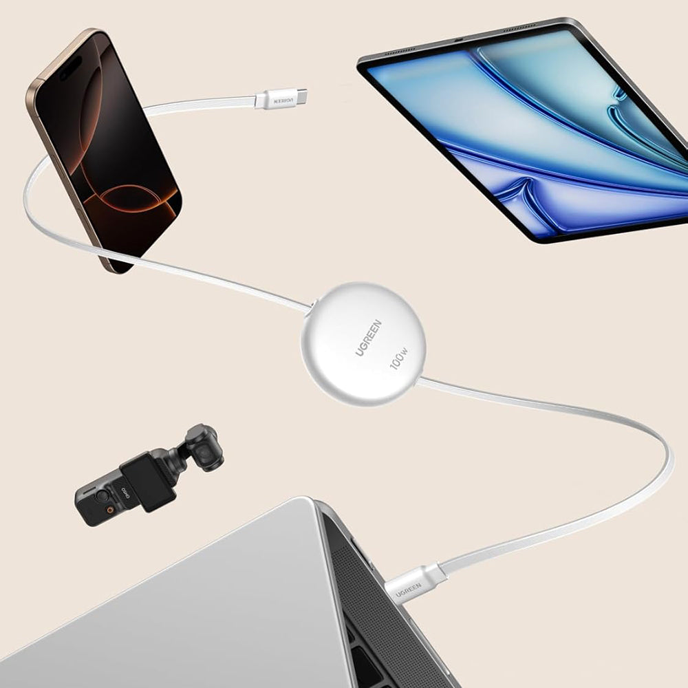 Kabel za podatke i punjenje USB-C - USB-C UGREEN L531, 100W, 1m, Bijeli