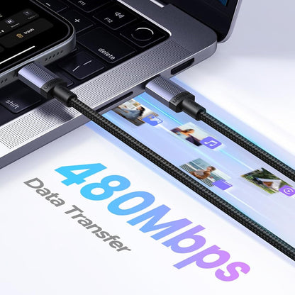 Kabel za podatke i punjenje USB-C - USB-C UGREEN L532, 240W, 1m, Sivi