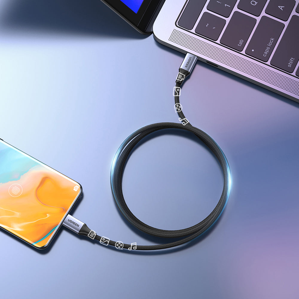 Kabel za podatke i punjenje USB-C - USB-C UGREEN US535, 240W, 1m, Sivi