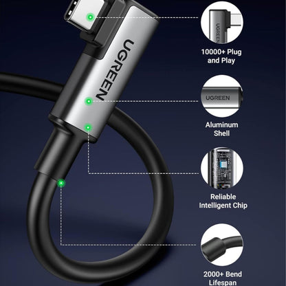 Kabel za podatke i punjenje USB-C - USB-C UGREEN US551 (90629) Angled, 60W, 5m, Crni