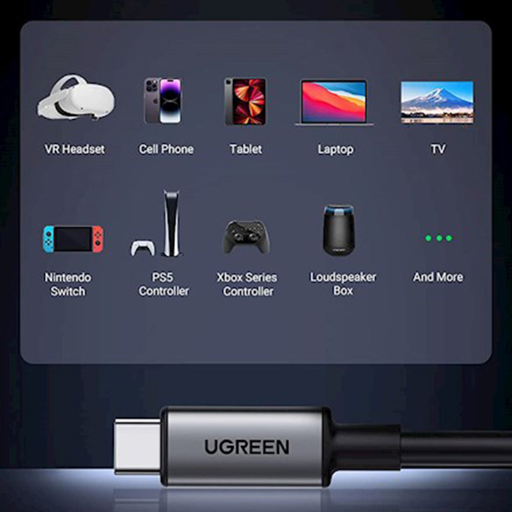 Kabel za podatke i punjenje USB-C - USB-C UGREEN US551 (90629) Angled, 60W, 5m, Crni