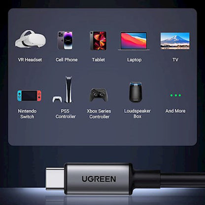 Kabel za podatke i punjenje USB-C - USB-C UGREEN US551 (90629) Angled, 60W, 5m, Crni