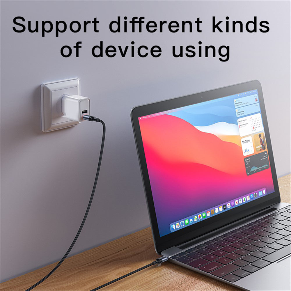 Kabel za prijenos podataka i punjenje USB-C - USB-C Yesido CA181, 60W, 1.2m, Crni