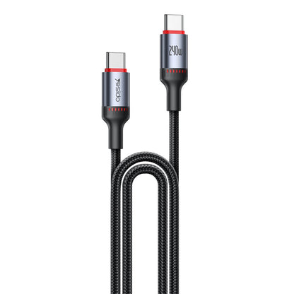 Kabel za prijenos podataka i punjenje USB-C - USB-C Yesido CA185, 240W, 1.2m, Crni
