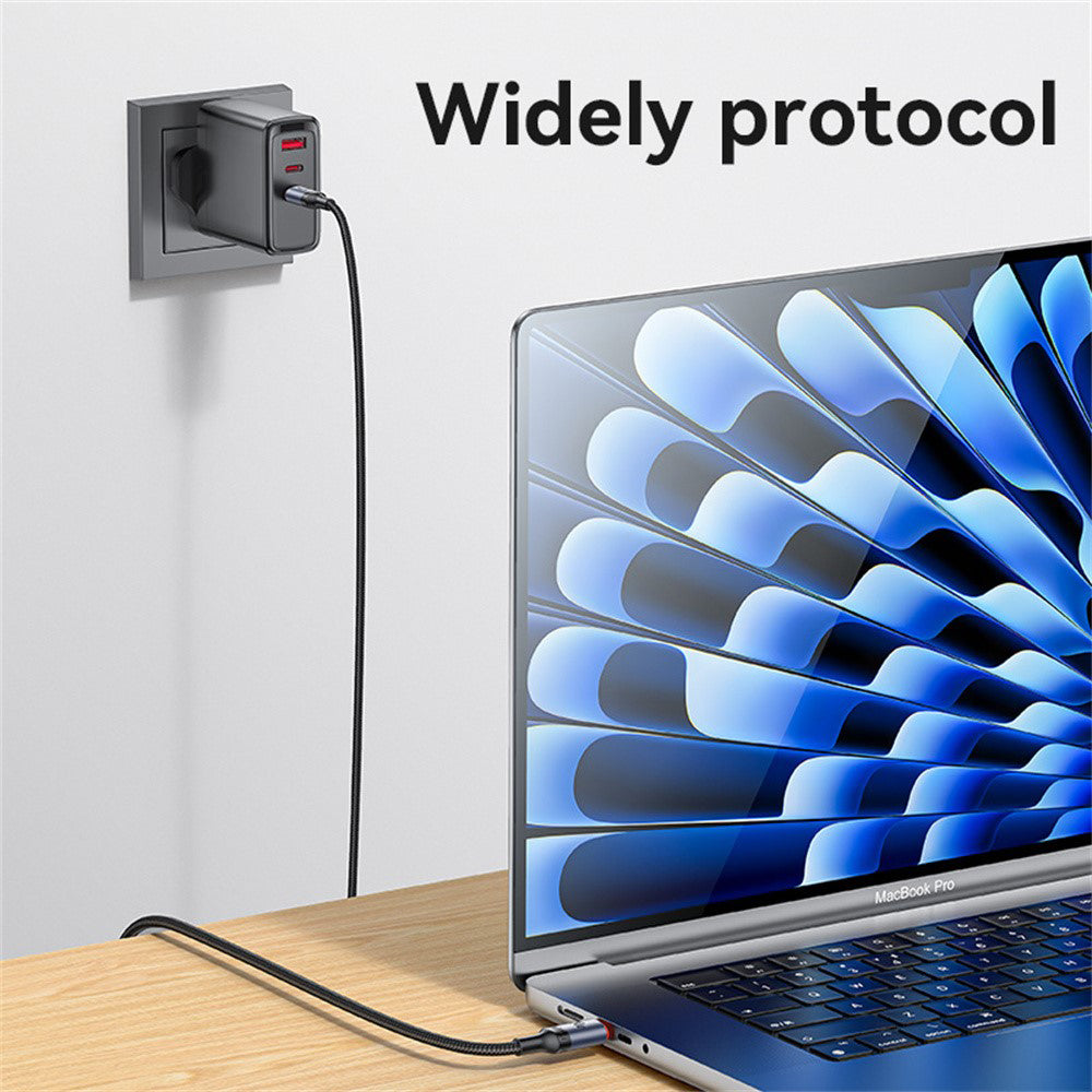 Kabel za prijenos podataka i punjenje USB-C - USB-C Yesido CA185, 240W, 1.2m, Crni