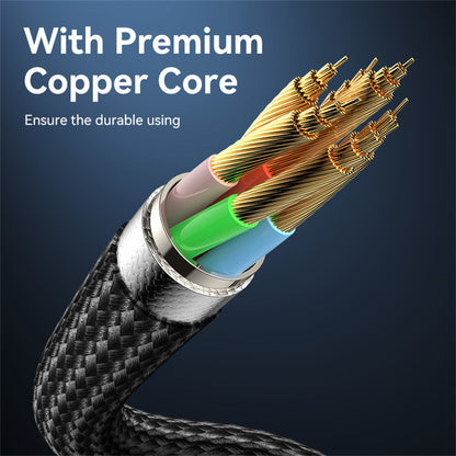Kabel za prijenos podataka i punjenje USB-C - USB-C Yesido CA185, 240W, 1.2m, Crni