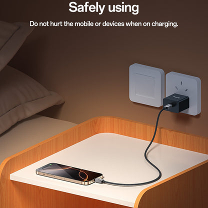 Kabel za prijenos podataka i punjenje USB-C - USB-C Yesido CA196, 60W, 1.2m, Crni