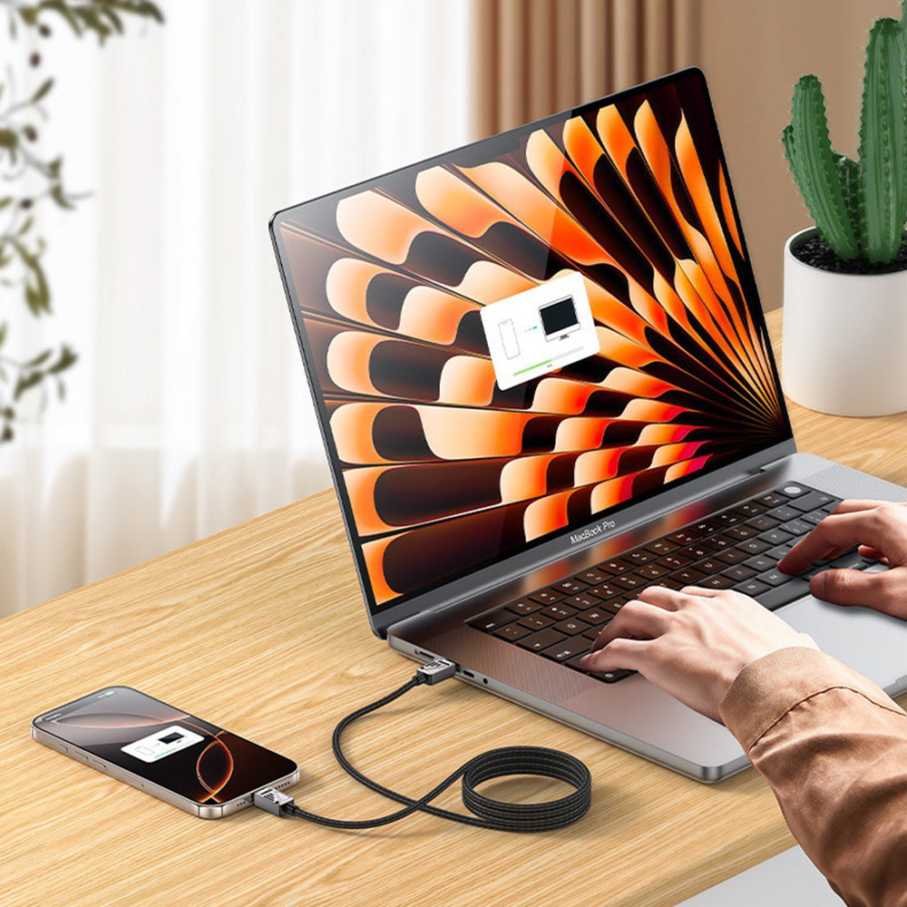 Kabel za prijenos podataka i punjenje USB-C - USB-C Yesido CA196, 60W, 1.2m, Crni