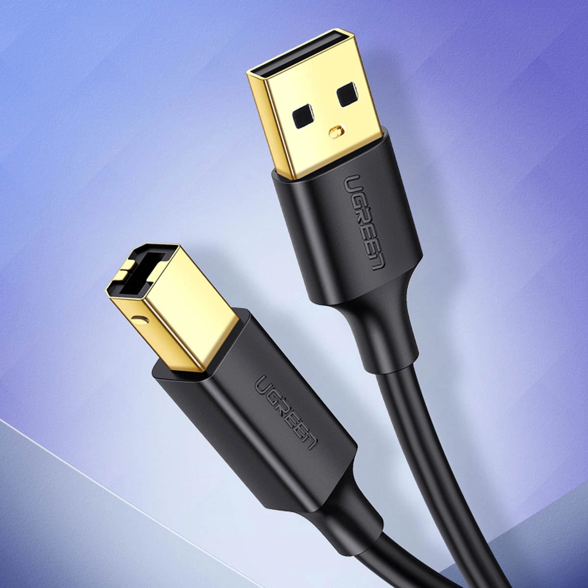 Printer kabel UGREEN US135, USB-A - USB-B, 5m, Crni