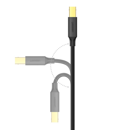 Printer kabel UGREEN US135, USB-A - USB-B, 5m, Crni