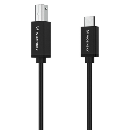 Kabel za pisač WZK WKDDY1S, USB-C - USB-B, 1m, Crni